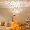 Sunset Floor Lamp with Ocean Wave Effect, 360° Rotation, 7 Color Filters, Boho Decor Lamp