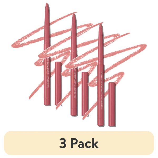 (3 pack) ColorStay Longwear Lip Liner Pencil, 680 Blush, 0.01 oz