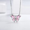 Purple Butterfly Jewelry Amethyst February Birthstone Jewelry Set Fine Necklace/Earrings 925 Sterling Silver Women Birthday Mother's Day Gifts