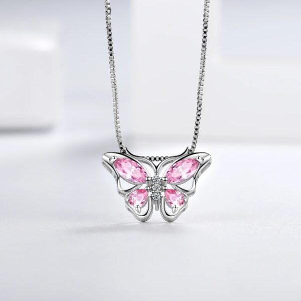 Purple Butterfly Jewelry Amethyst February Birthstone Jewelry Set Fine Necklace/Earrings 925 Sterling Silver Women Birthday Mother's Day Gifts