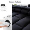 3 Pieces Bed in a Bag Comforter Set Duvet Insert,Reversible,Red/Black,Full Size Comforter Set-200GSM