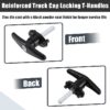 2 Set RIGHT Truck Cap Locking T-Handles for Pickup Truck Cap Camper Shell T-Handles Lock w/ 4 Keys Bolts