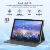 Android 13 Tablet , 4GB+64GB Storage Tablet with Keyboard, Google GMS Certified, Dual 13MP+5MP Camera, WiFi, Bluetooth,  IPS Full HD Display