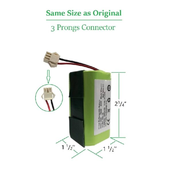 Replacement Battery for Ionvac SmartClean 2000 Robovac, Goovi D380, F007C, Amarey A800, A900 Vacuum Cleaners 14.4v 2600mAh