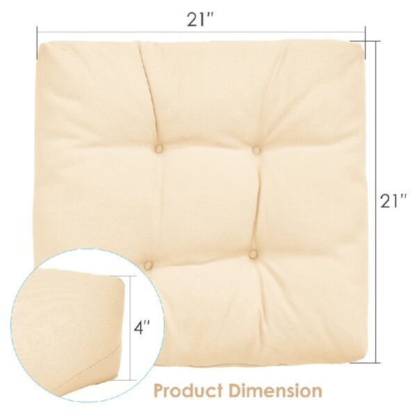 2 PCS 21'' x 21'' Patio Chair Seat Cushion Pads Indoor/Outdoor Turquoise