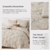 Dorm Bedding Twin Comforter Set - 5 Pieces Pintuck Bed in A Bag with Comforters, Sheets, Pillowcases & Shams