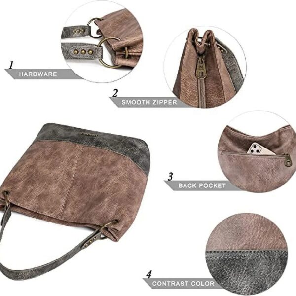 Hobo Bag Purses and Handbags for Women Top Handle Handbags with Zipper