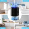 33Oz Dehumidifier Small Dehumidifiers for Room 280sq.ft with Auto-off, 7 Colors LED Light