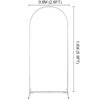 Garfans 7.9FT Wedding Arch  for Birthday Decoration Round Backdrop Stand Circle Balloon Arch Frame Halloween Christmas Parties Garland Stand White