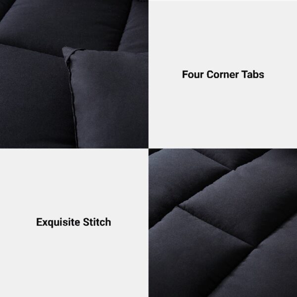 3 Pieces Bed in a Bag Comforter Set Duvet Insert,Reversible,Red/Black,Full Size Comforter Set-200GSM