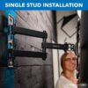Full Motion TV Wall Mount with Swivel Arm for 28