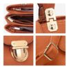 Women Satchel Handbags Top Handle Purse Medium Tote Bag Vegan Leather Shoulder Bag