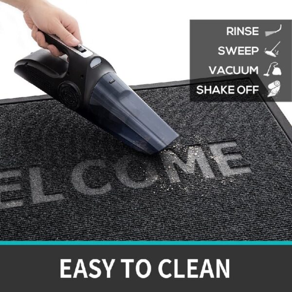 Front Door Mat Indoor and Outdoor Welcome Mat Rubber Backing Entrance Mat Easy Clean Patio Mat Heavy Duty Entryway Doormat for Front Back Doors, Laundry Rooms, Mudrooms 24''x35.4'' Brown