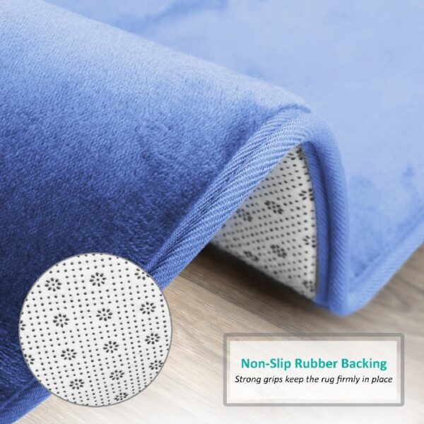 Nestl Set of 3 Absorbent Memory Foam Bath Mat Bathroom Rugs, Gray, Large 20