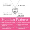 Forever March Birthstone 18k White Gold Plated Women's Necklace, Swarovski Crystals