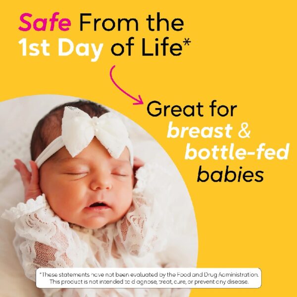 Baby Probiotic Drops + Vit D | Ease Crying, Colic & Support Immune Health | 50-Day Supply