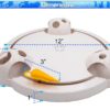 360 Interactive Cat Mouse Toy - Random Rotating Mouse Teaser Toy w/ Peekaboo Domes - Exercise Cat Toy