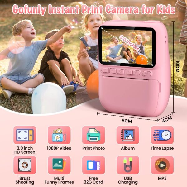 Instant Print Camera for Kids, 3.0
