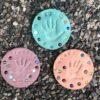 DIY Stepping Stone Kit with Color Pigment, Handprint Stepping Stone, Mother's Day Gift, Footprint Stepping Stone (8 Inch, Red)