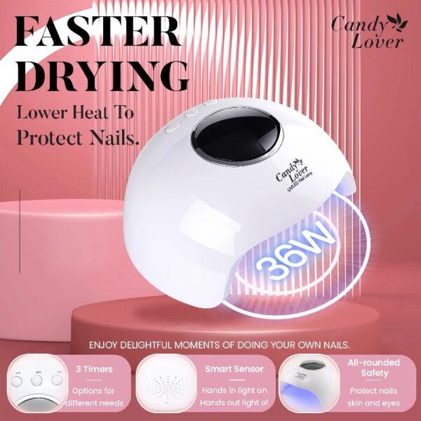 Candy Lover Gel Nail Polish Kit with UV LED Lamp, 12 Colors Cute Lady Gel Polish Starter Kit, All-in-One Quick Dry Soak Off Nail Gel Manicure Kit with DIY Tools Valentine Gift for Women