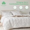 Dorm Bedding Twin Comforter Set - 5 Pieces Pintuck Bed in A Bag with Comforters, Sheets, Pillowcases & Shams