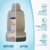 PolyPro Car Seat Covers Full Set in Charcoal on Black – Front and Rear Split Bench for Cars, Easy to Install Cover Set, Accessories Auto Trucks Van SUV