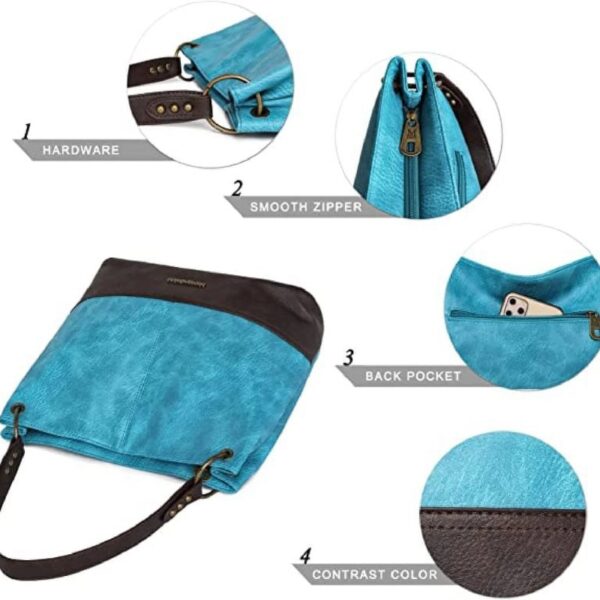 Hobo Bag Purses and Handbags for Women Top Handle Handbags with Zipper