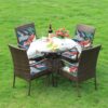 Outdoor Patio Cushion, Rocking Chair Cushion Set, Tufted Pads, Set of Upper and Lower with Ties Pack of 2 (2 Sets) - Back 21