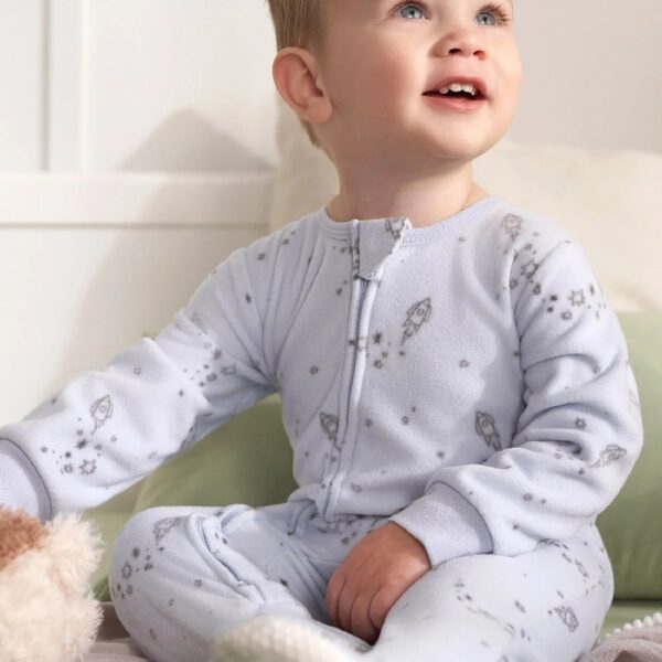 Baby and Toddler Neutral Microfleece Blanket Sleeper Pajamas, 3-Pack, Sizes 0/3M-5T