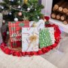 48 Pack Empty Christmas Shirt Boxes, Assorted Size Gift Boxes with Lids, Holiday Boxes for Presents in 4 Festive Designs, Perfect for Xmas Wrapping