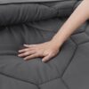 8 PCS Modern Comforter Set with Sheets All Season Bed in a Bag, Black, Queen Size