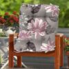 Outdoor Patio Cushion, Rocking Chair Cushion Set, Tufted Pads, Set of Upper and Lower with Ties Pack of 2 (2 Sets) - Back 21