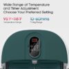 MaxKare Foot Spa Bath Massager with Heat, Collapsible with Remote Control, 6 Large Massage Rollers Digital Display-Green