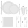 Exquisite 350 Piece Easter Plastic Disposable Party Plates & Dinnerware Combo Set