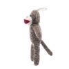 (4 pack) Vibrant Life Cozy Buddy Sock Monkey Dog Toy, Chew Level 1