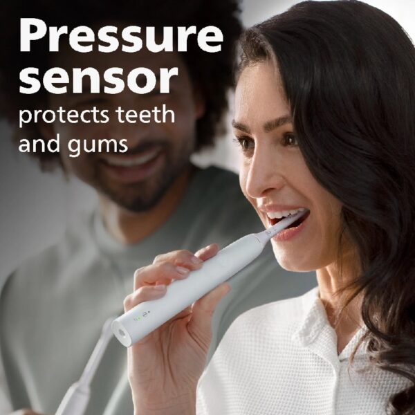 3100 Power Toothbrush, Rechargeable Electric Toothbrush with Pressure Sensor, Black HX3681/04