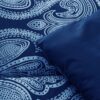 Lux Decor Collection 5 Piece Queen Down Alternative Comforter Set, Washable Duvet Bedding Set - Quatrefoil Navy
