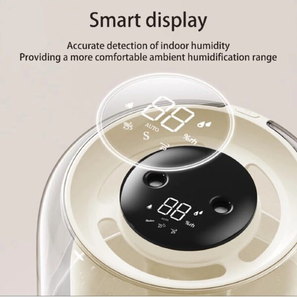 Cool Mist Humidifier,Humidifiers for Bedroom,4L Top Fill Smart Cool Mist Air Humidifiers with Nightlight,3-Speed Quiet & Large Vaporizers for Bedroom,Home,Large Room,Baby Nursery and Plants