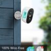 2K Wireless Outdoor Security Camera with Spotlight, Waterproof, PIR Detection, 2.4Ghz Wi-Fi, Rechargeable Battery Powered Home Surveillance Camera with Color Night Vision, 2-Way Audio, White