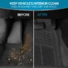 M783 DuraChannel Heavy Duty Rubber Car Floor Mats Liner for Auto - All Weather 3 Piece Set Front & Rear, Fits Car Truck SUV Van, Universal Trim to Fit
