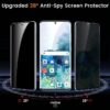 [3 Pack] Privacy Screen Protector for Samsung Galaxy S24 FE 5G,Supports Fingerprint Unlock, Anti-Spy Flexible TPU Screen Protector for Samsung S24 FE 6.7-Inch