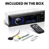 616UAB Car Stereo - Single Din, Bluetooth, No CD DVD Player, AM/FM Radio Receiver, MP3, USB, Aux-in