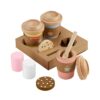 Wooden Coffee to Go Set, 15-Piece Cafe Shop Playset Toddler, Ages 3-5 Years