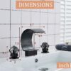 Widespread Bathroom Basin Faucet Crystal Handle Sink Mixer Tap Chrome Finish