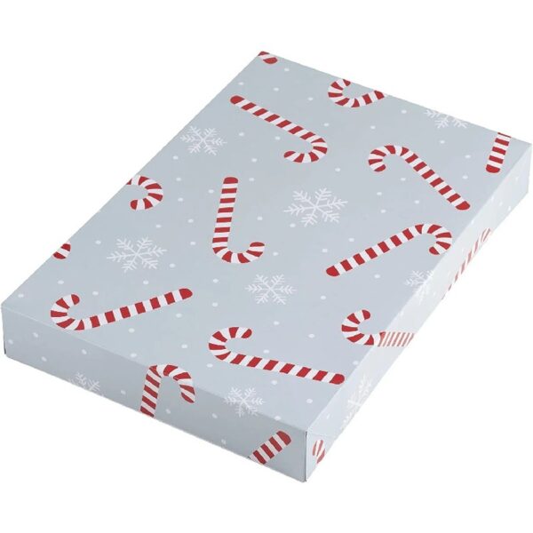48 Pack Empty Christmas Shirt Boxes, Assorted Size Gift Boxes with Lids, Holiday Boxes for Presents in 4 Festive Designs, Perfect for Xmas Wrapping