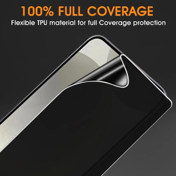 [3 Pack] Privacy Screen Protector for Samsung Galaxy S24 FE 5G,Supports Fingerprint Unlock, Anti-Spy Flexible TPU Screen Protector for Samsung S24 FE 6.7-Inch