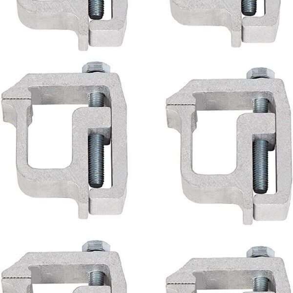 6Pcs Mounting Clamps Camper Shell Clamps Truck Cap Clamps Universal for Toyota Ford Dodge Chevy Aluminum Pick up Bed Canopy Topper Camper Shell Heavy Duty