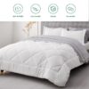 Light Purple Queen Comforter Set - 7 Pieces Reversible Queen Bed in a Bag, Queen Bed Set Light Purple and Grey with Comforters, Sheets, Pillowcases & Shams