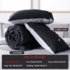 3 Pieces Bed in a Bag Comforter Set Duvet Insert,Reversible,Red/Black,Full Size Comforter Set-200GSM