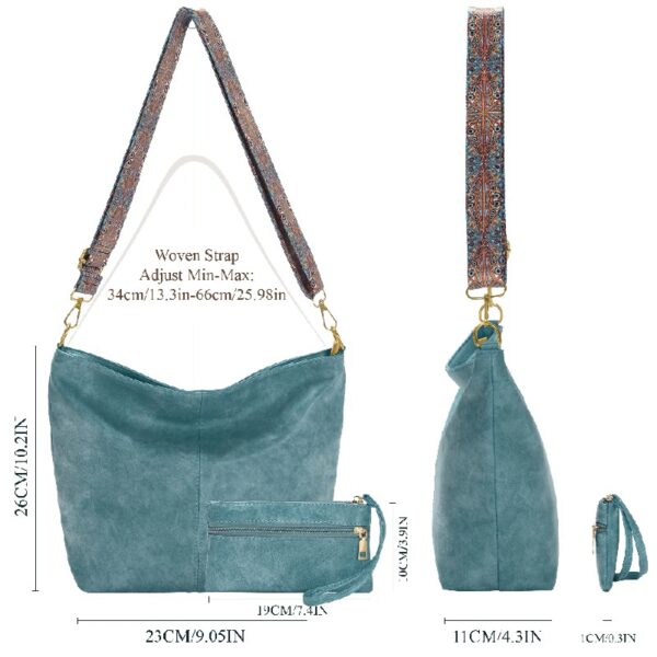 Hobo Bags for Women Crossbody Handbags Guitar Strap Shoulder Bucket Bag Vegan Leather Purse Trendy Boho Tote Purses